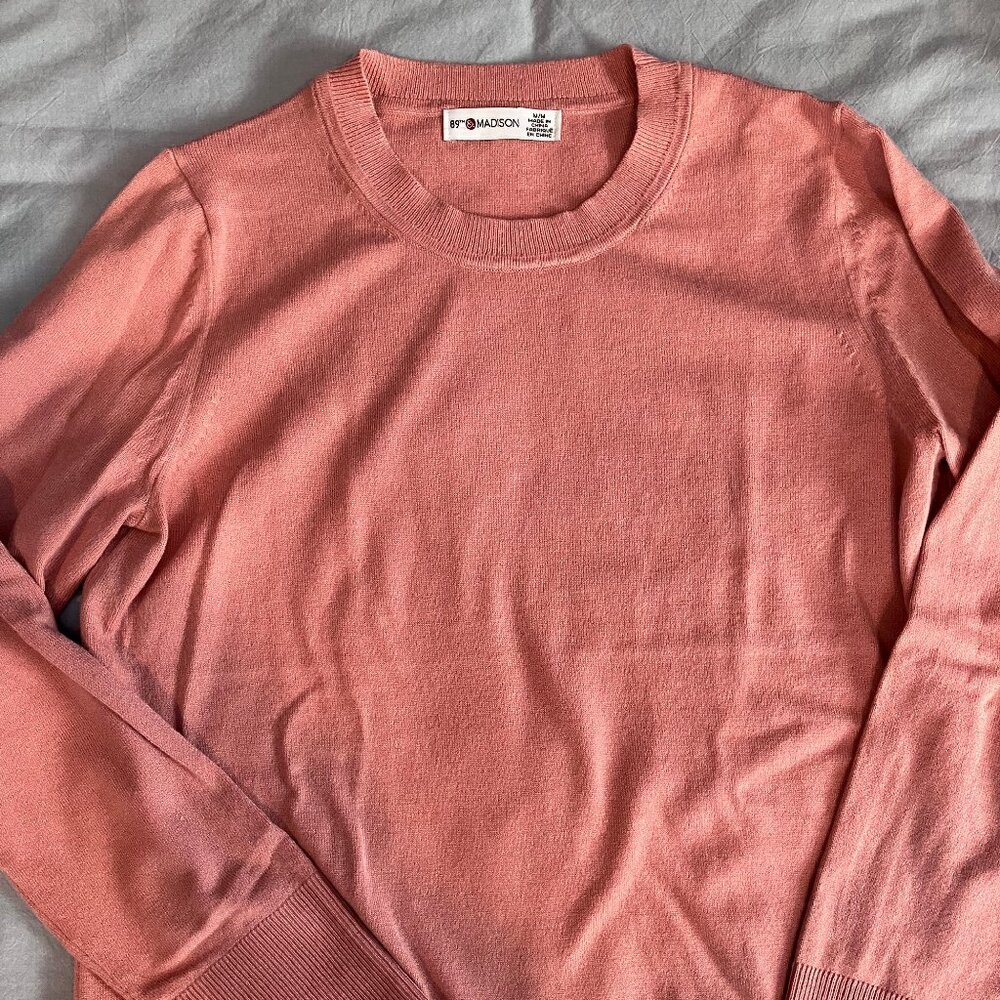 89th & Madison Rose Pink Sweater Women's Medium NWOT